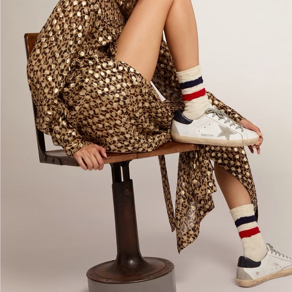 Golden Goose Women's Super-Star with suede star and blue heel tab size 40 - Picture 14 of 14